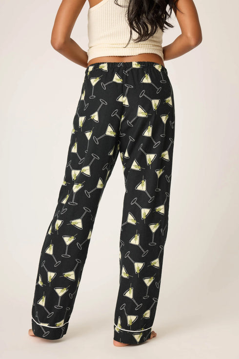 Pj Salvage Flannels Merrier With A Martini Pants